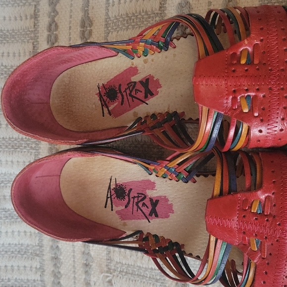 Abstrax made in Brazil leather huaraches rainbow size womens 8 - Picture 2 of 8